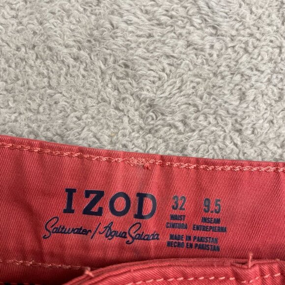 NEW Izod Men's Size 32 Red Chino Shorts Cotton Blend - Picture 4 of 7